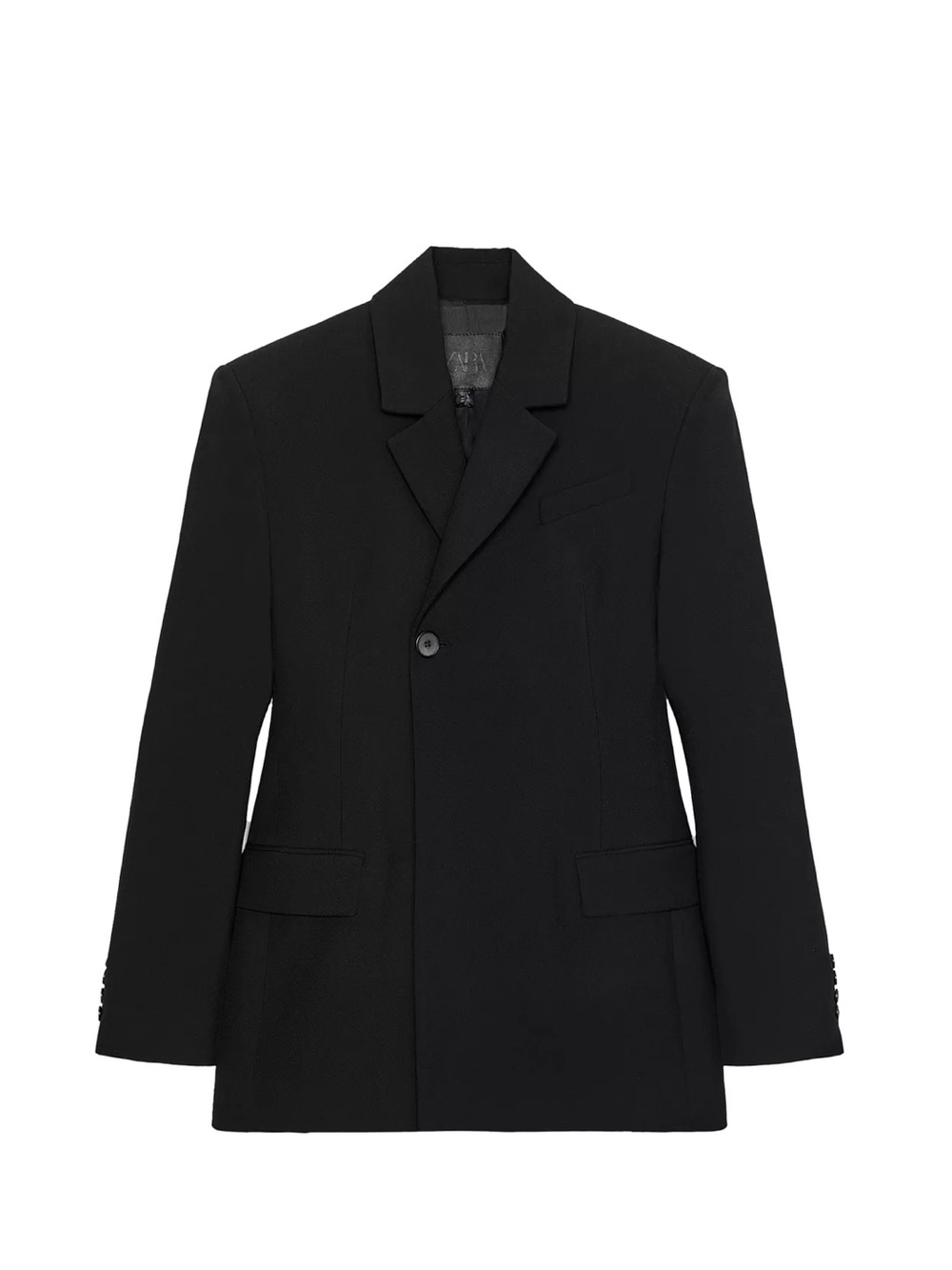 ZARA ZW COLLECTION FITTED BUTTON BLAZER SIZE M - Picture 2 of 14